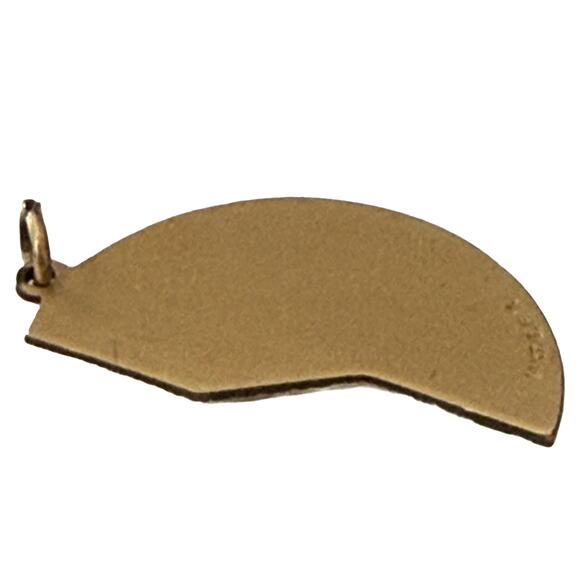 Mizpah Coin 14KT Gold Filled Jewish Friendship Charm - Left Side 1/2 Pendant - Picture 6 of 7